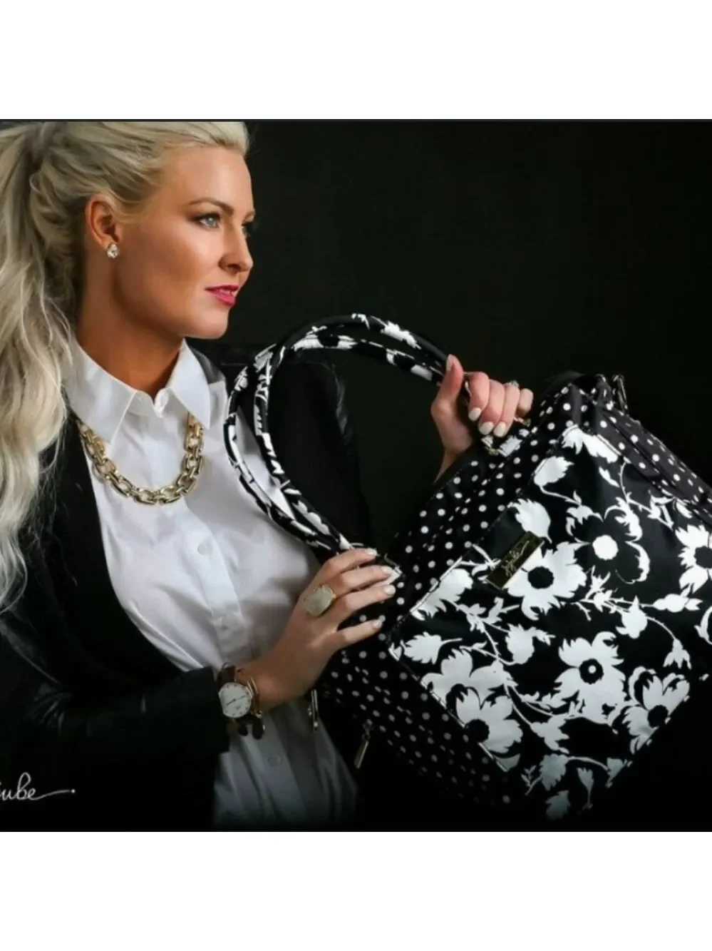 Jujube Be Classy Floral Polka Dot Diaper Bag